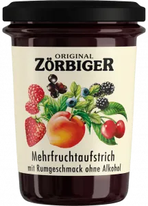 Mehrfruchtaufstrich mit Rumgeschmack ohne Alkohol