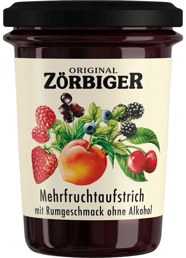 Mehrfruchtaufstrich mit Rumgeschmack ohne Alkohol